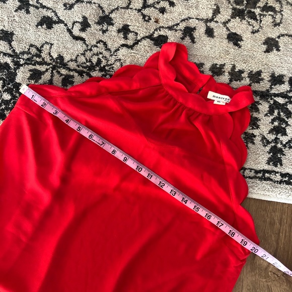 MONTEAU scallop hem sleeveless top XL - Picture 6 of 8